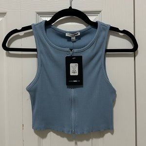 Fashionnova Zip-up Crop Top - NWT